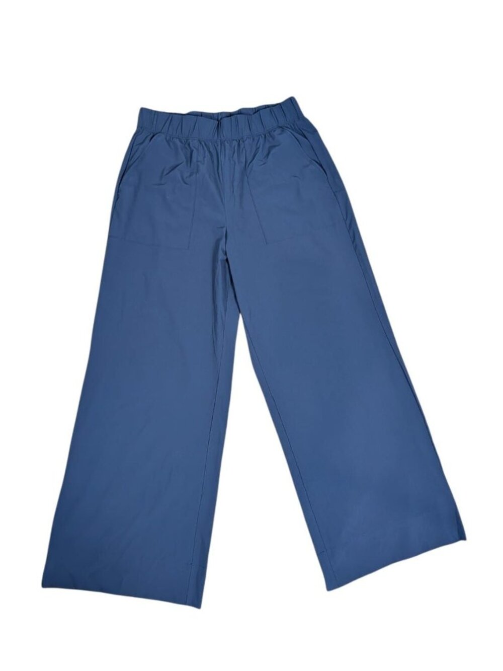 Beyond wide leg Yoga Women's Pants Blue Polyester Blend Size L